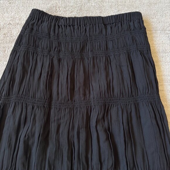 Theory Crinkled Silk Chiffon Tiered Maxi Skirt NWT - Picture 5 of 9